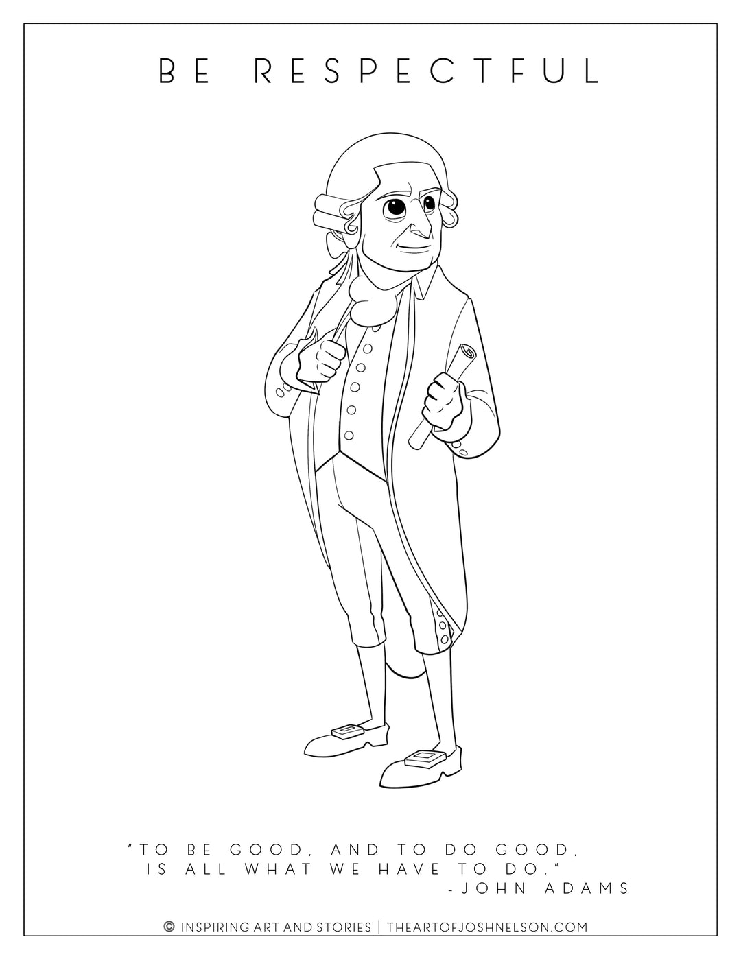 John Adams Coloring Page