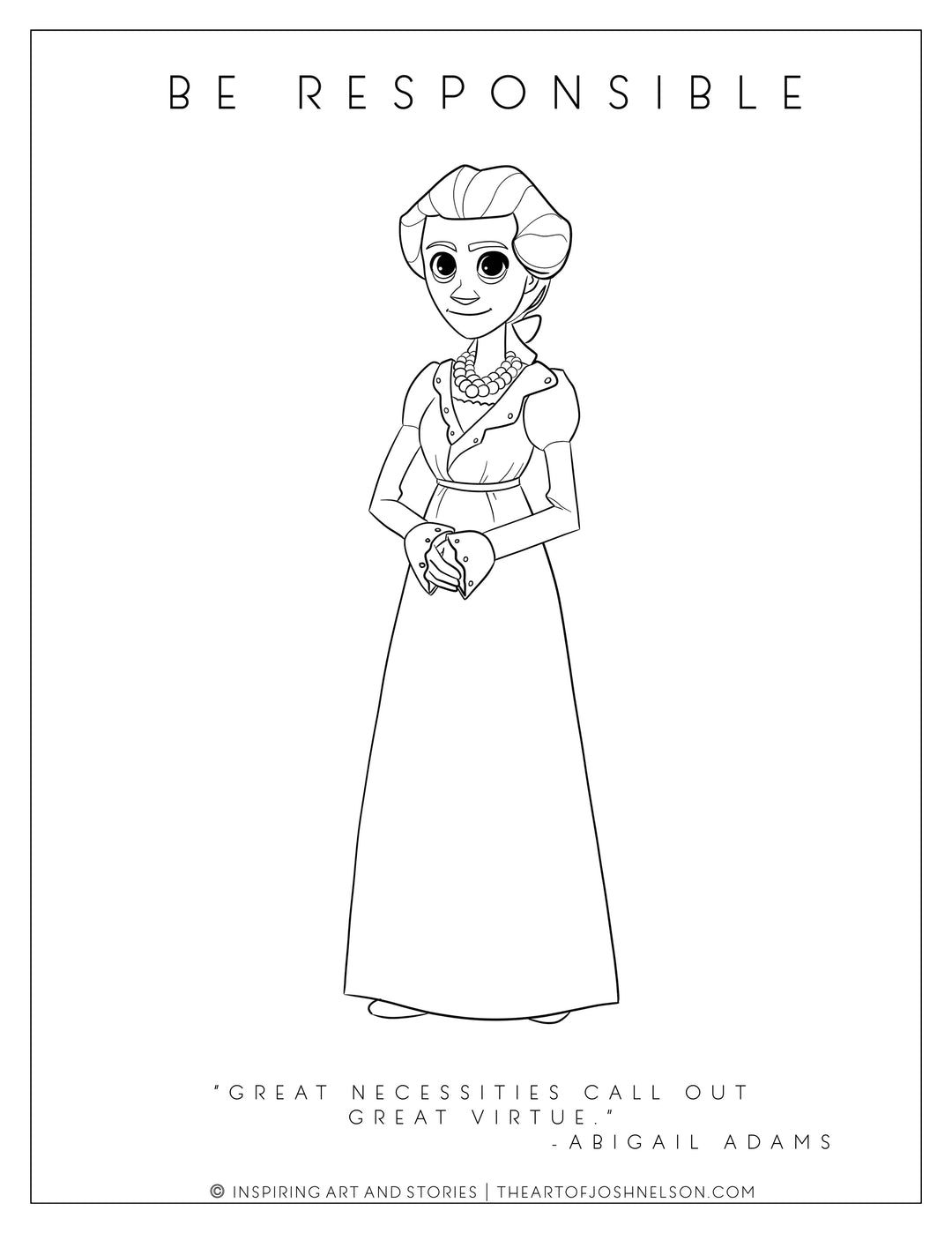 Abigail Adams Coloring Page