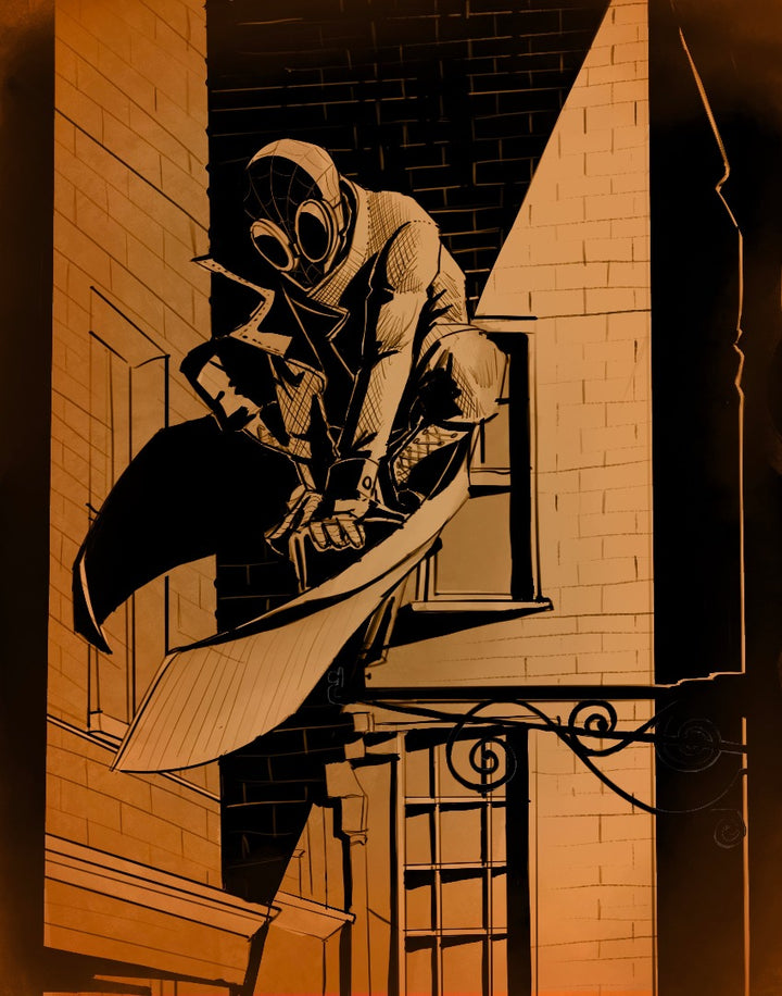 19th Century - Spider-Man Noir- 11 x  14