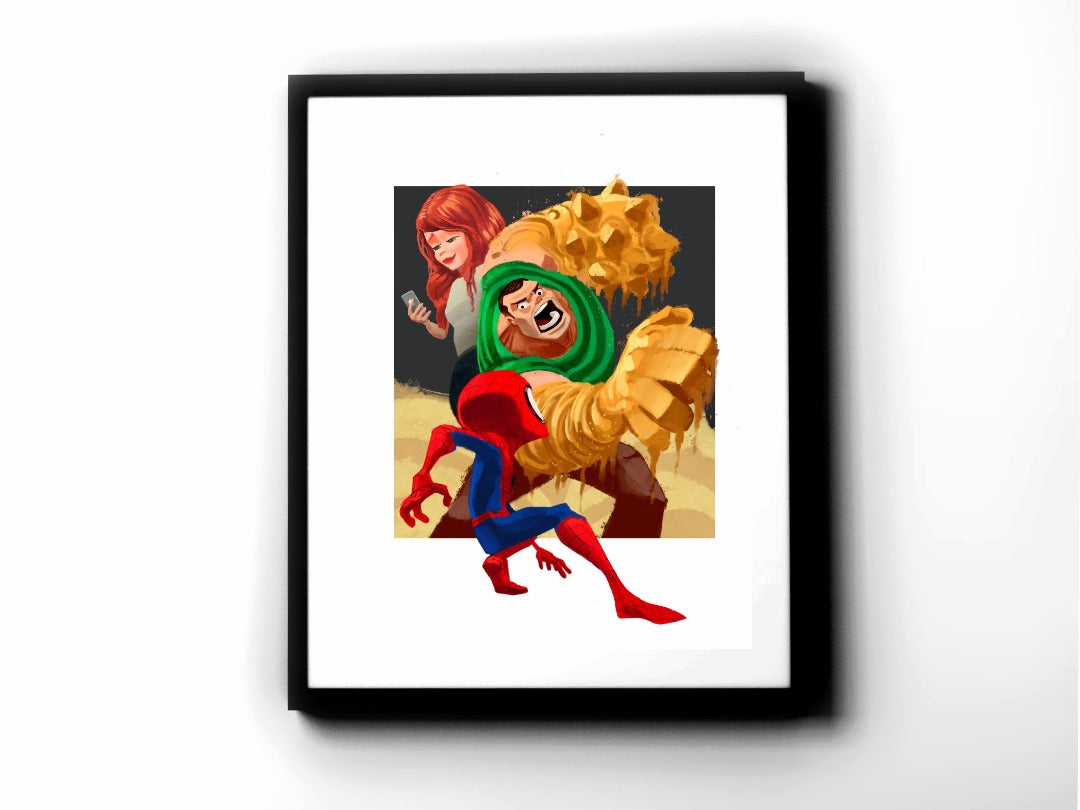 Spider-Man - Spider-Man vs. Sandman Premium Art Print - 11 x 14