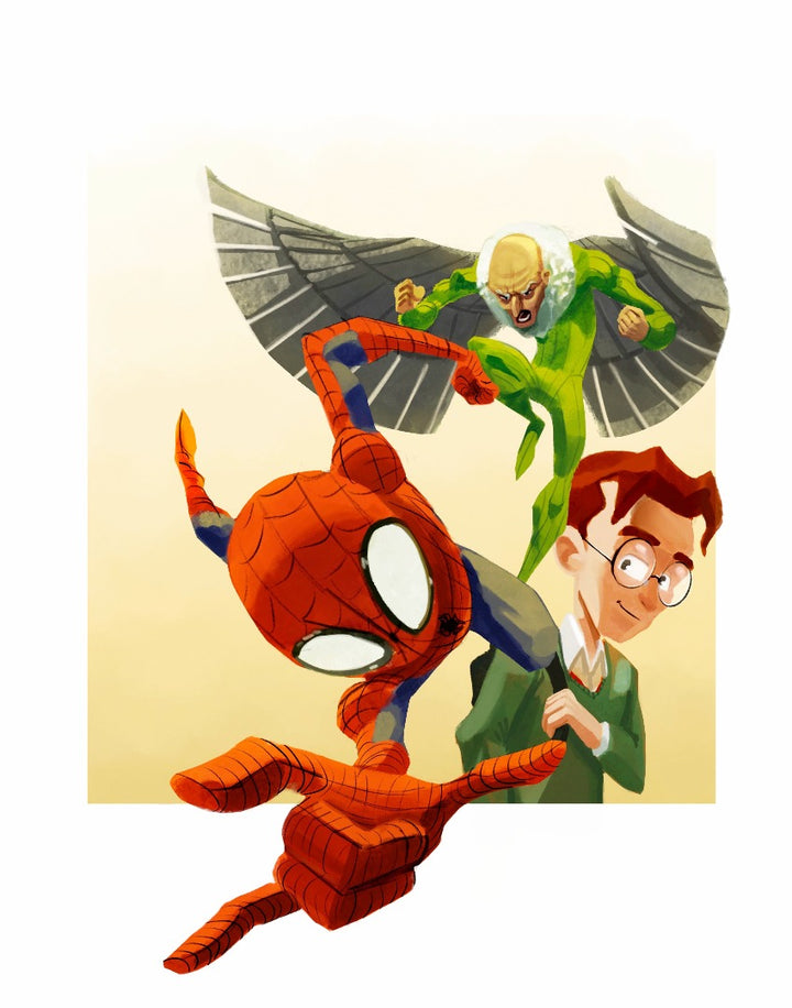 Spider-Man - Spider-Man vs. the Vulture Premium Art Print - 11 x 14