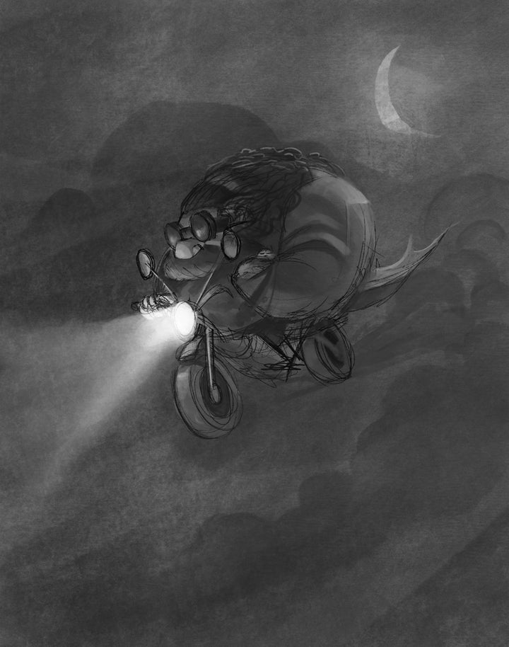 Hagrid Bike at Night