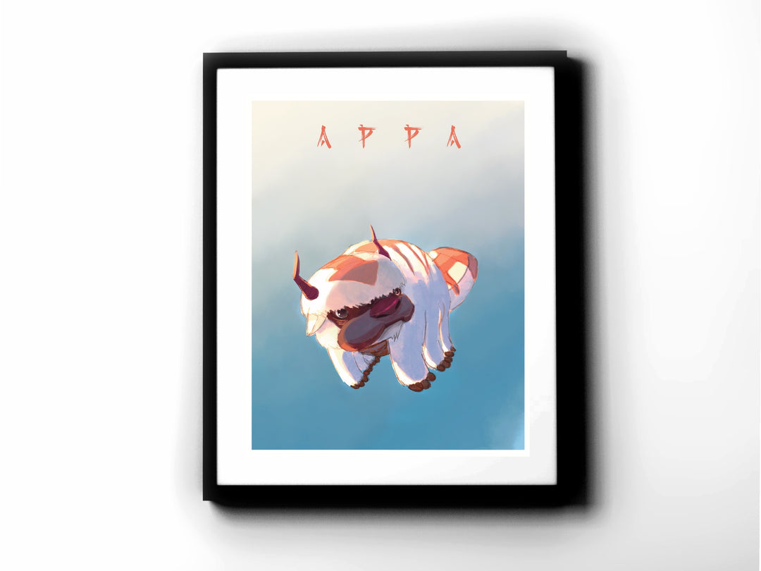 Avatar: The Last Airbender - Appa Premium Art Print - 11 x 14 – Inspire ...
