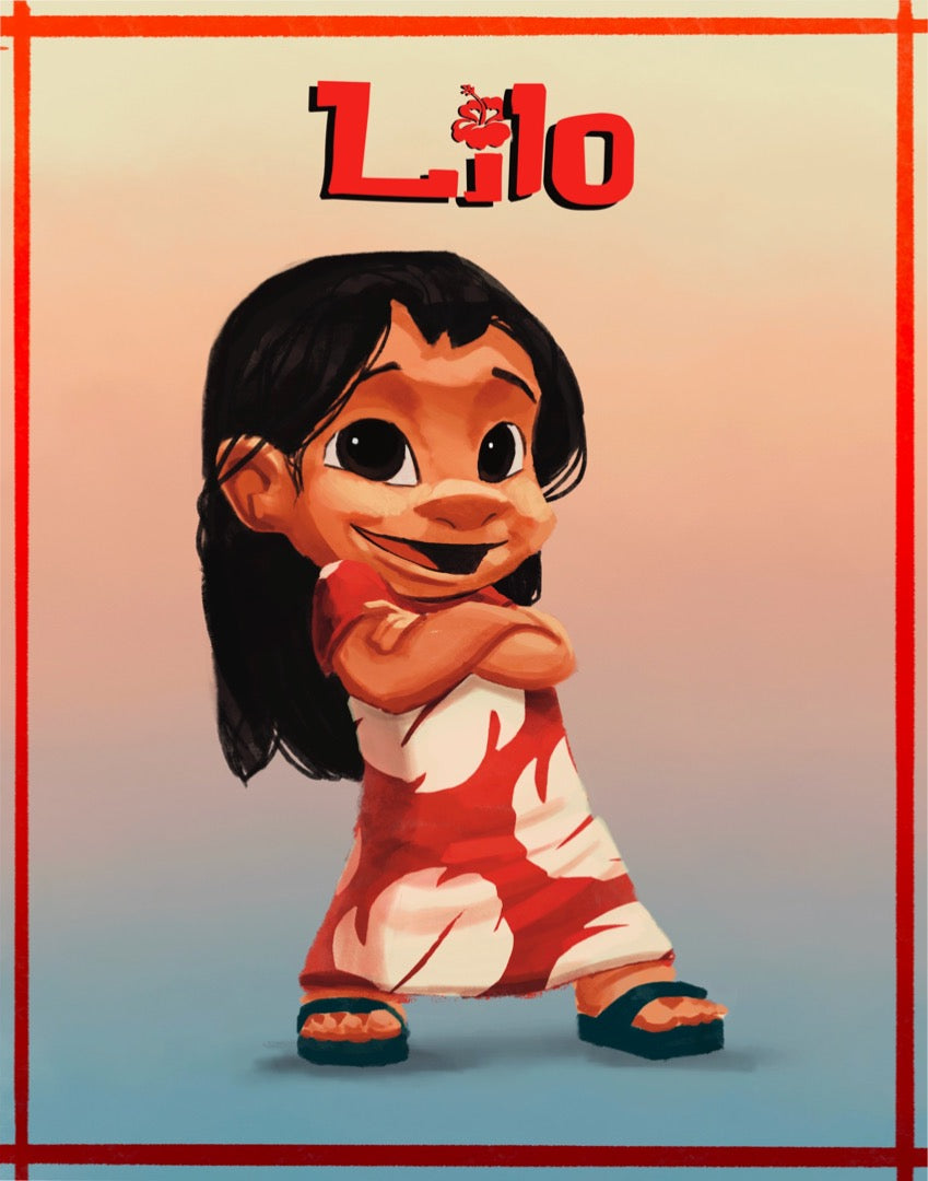 Lilo and Stitch - Lilo Premium Art Print - 11 x 14