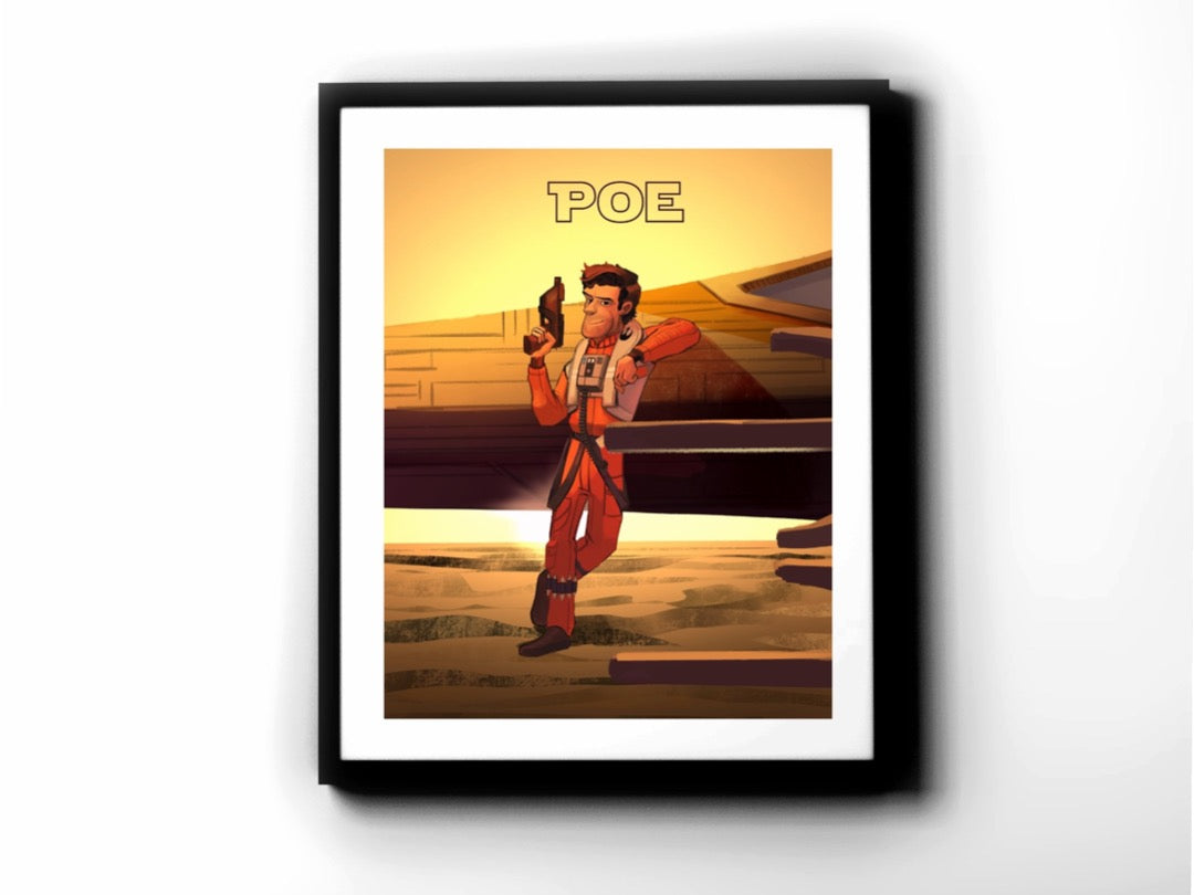 Star Wars - Poe Dameron Premium Art Print - 11 x 14