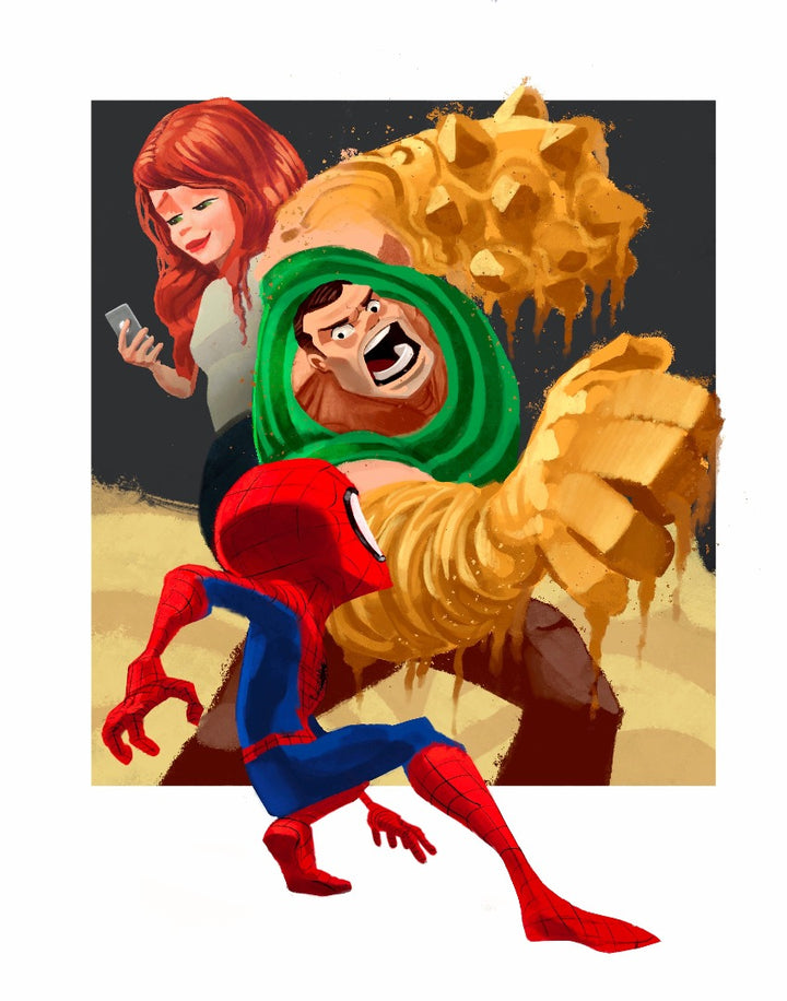 Spider-Man - Spider-Man vs. Sandman Premium Art Print - 11 x 14
